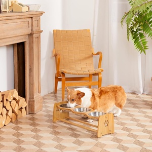 Bols surélevés <span class=keywords><strong>pour</strong></span> chiens et chats en PET, réglables, avec pieds antidérapants, design découpé en forme de patte, portables <span class=keywords><strong>pour</strong></span> voyage et usage intérieur (hauteur <span class=keywords><strong>4</strong></span>,7"-7") - Product Image 6