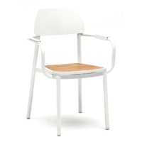 Ensemble de chaises de salle à manger d'extérieur modernes en métal avec accoudoirs et chaises de jardin empilables sans accoudoirs et tabourets de bar assortis