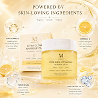 OEM ODM Citra Glow Ampoule Pad 70 Pads Vitamine C Niacinamide Hydratant Tonifiant Visage Éclaircissant Soin de la Peau Marque Privée