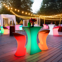 Meubles commerciaux, table de bar générale avec éclairage LED