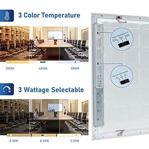 Éclairage LED de plafond pour atelier, commerce, intérieur, maison, bureau, 2x2, 2x4, 5CCT, 5 watts, panneau plat LED - Product Image 2