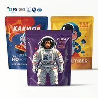 Pochette debout avec logo personnalisé Sacs Doypack en mylar anti-odeur Sac à fermeture éclair en feuille d'aluminium de 3.5 grammes pour herbes