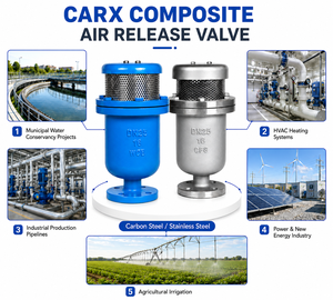 Válvula de Escape de Aire Automática con Brida de Acero al Carbono Compuesto <span class=keywords><strong>CARX</strong></span> para Tuberías de Agua PN10 PN16 - Product Image 3