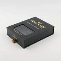 Mini coffret cadeau de parfum, forme de livre magnétique, insert en carton rigide givré, ruban, logo personnalisé, emballages de luxe