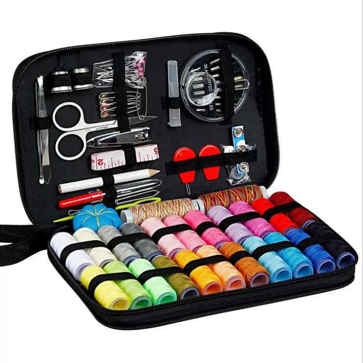 98Pcs/Set Portable Travel Sewing Box Kitting Quilting Stitching Embroidery Stitch Needle Household Multi-function Sewing Kit