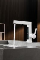 Robinet mitigeur thermostatique de lavabo de salle de bain en laiton, monotrou, à capteur tactile et affichage LED, multifonctionnel et moderne, modèle 2026