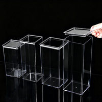 Boîte de rangement carrée transparente en acrylique avec couvercle hermétique pour céréales et thé – Nouveau produit 2026 – Vente chaude – Direct usine