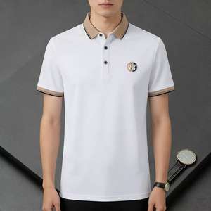Camisetas de Golf Personalizadas de Alta Calidad para Hombre, Diseño Liso, Tejido de Poliéster/Algodón, Logotipo Bordado, Manga Corta - Product Image 2