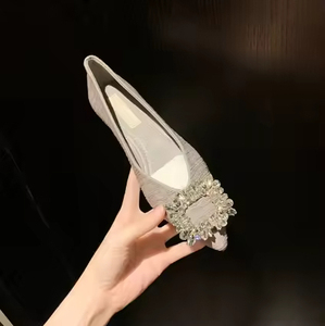 Zapatos elegantes para fiestas, estilo charol - tacones de aguja negros con punta en pico y sandalias para mujer - Product Image 3