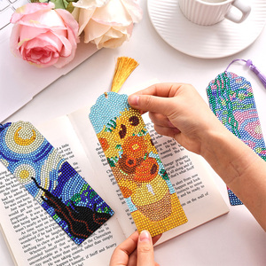 4 pz/pacco di pittura Vintage segnalibri di diamanti di grandi <span class=keywords><strong>dimensioni</strong></span> DIY pittura di diamanti segnalibri per principianti diamante arte segnalibri - Product Image 4