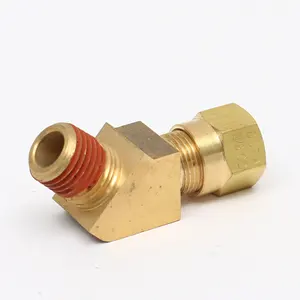 China supplier high quality 45 degree male threaded brass pneumatic fitting brass DOT ferrule connector