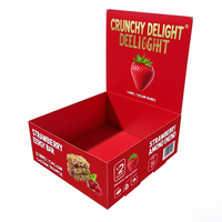 Boîte de présentation PDQ personnalisée pour barres chocolatées Candy Power-Boîte d'emballage UV en matériaux recyclés, prête à déchirer, pour aliments au détail