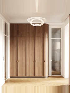 Armoire rétro en bois massif, meuble de vestiaire vintage, armoire de <span class=keywords><strong>hall</strong></span> <span class=keywords><strong>d</strong></span>'<span class=keywords><strong>entrée</strong></span>, armoire sur mesure à quatre portes, une armoire murale complète - Product Image 4