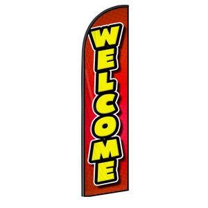 2.5*11.5 FT Welcome High Quality Custom Feather <b>Flags</b> Beach <b>Flag</b> for Beach Party and Advertising Promotions - Product Image 1
