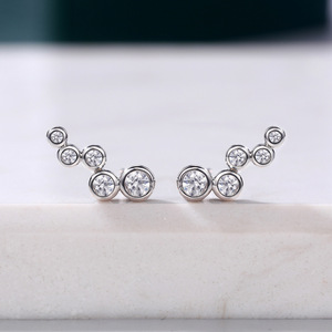 Eleganti Orecchini a Cerchio Scintillanti, Gioielli Minimalisti alla Moda per Uso Quotidiano Femminile - Product Image 6