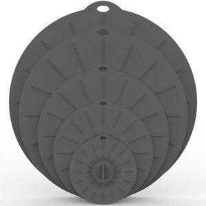 Couvre-plats réutilisables résistants à la chaleur, 5 pièces, en silicone, pour micro-ondes, anti-éclaboussures, convient aux bols, aux casseroles et aux poêles - Product Image 5