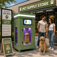 Kamu Hizmeti Köpek Yıkama İstasyonu Tam Otomatik Evcil Hayvan Yıkama Makinesi Akıllı Kurutma ve Temizleme Fonksiyonlu Açık Hava Kiosku