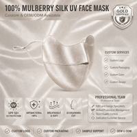 Masque facial de luxe double face 100% soie de mûrier, protection solaire UPF50+, hydratant, rafraîchissant, respirant, coréen