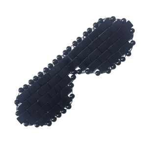 Puffiness Reduction Wholesale Small Size Natural Black Obsidian Eye Mask Cooling Stone Eye Cover for Eye Massage SPA Beauty Tool - Product Image 3