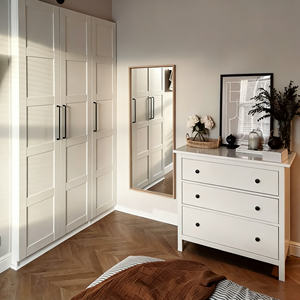 BALOM Customized Premium Quality White Solid Wood Wardrobe with Contemporary Shaker Style Wardrobe Door Garde-robe - Product Image 2