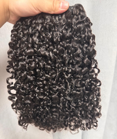 Extensions de Cheveux Humains Bouclés Pixie, Tissages Super Double Drawn Afro Kinky Curly, Extensions de Cheveux Humains Jerry Curly