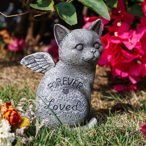 Adornos de <span class=keywords><strong>Jardín</strong></span> de Resina al por Mayor, Estatua de Lápida Conmemorativa para Mascotas, Monumento para Perros y Gatos, Artesanías para Exteriores, Ángel Guardián para Perros - Product Image 6
