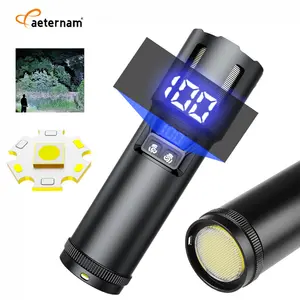 30w Long shot White lazer telescopic zoom Power bank waterproof rechargeable usb led tactical torch light outdoor flashlight