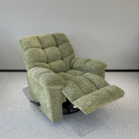 Canapé inclinable multifonction moderne avec structure métallique et revêtement en tissu, canapé inclinable en métal, mobilier de maison