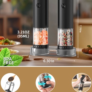 Factory Modern Plastic Mill Salt and <b>Pepper</b> <b>Grinders</b> Electric Spice Salt <b>Pepper</b> <b>Grinder</b> Automatic Salt And <b>Pepper</b> <b>Grinder</b> - Product Image 4