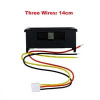 Voltímetro Digital LED de 0.36 Pulgadas, Monofásico, 5 Dígitos, 3 Cables, 0-33V CC, para Panel de Coche, con Carcasa