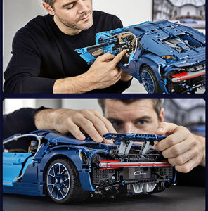 Kompatibles 800-Teile-Bauset für Bugatti Bausteine für Erwachsene Hochschwieriges Puzzle-Montage-Auto-Konstruktionsspielzeug - Product Image 3