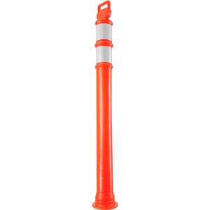 Postes Delimitadores Portátiles Industriales con Bandas Reflectantes Naranja y Negro - Product Image 6