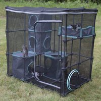 Lit et maison pour animaux de compagnie écologiques, imperméables, amovibles, lavables, en maille, pliables et portables pour chats, chiens et petits animaux