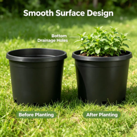 Pot de fleurs Horyard en plastique PP écologique, durable, léger et moderne, avec contrôle des racines, pour balcon et jardin
