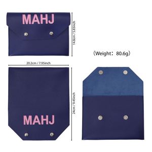 Stocked Rule Card Storage Case With Magnetic Snap Bulk Colorful <b>Clutch</b> Bag for Mahjong Lover Gift - Product Image 6