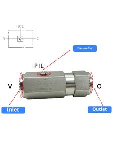 Valvola di Controllo Idraulica VBPSL G1/4 G3/8 G1/2 G3/4 Raccordi Unidirezionali in Acciaio Inox Garanzia 1 Anno per Veicoli Sanitari - Product Image 4