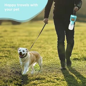 Portable Pet <b>Water</b> <b>Bottle</b> With Food Container <b>For</b> <b>Dogs</b> Travel Bowls Multifunction Plastic - Product Image 3