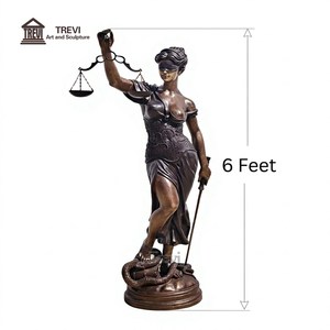 Famosa Escultura de Bronce de la Dama de la Justicia, Estatua de Bronce de Libra - Product Image 1