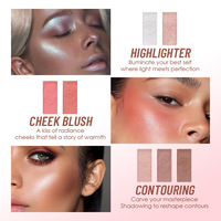 Palette de maquillage visage bio exclusive 21 couleurs tout-en-un, fard à paupières mat, paillettes fines, contouring, illuminateur, blush