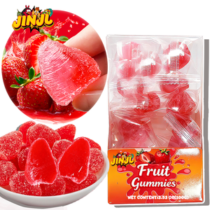 Gummies en forme de fraises tendance sur TikTok, en gros, contenant moins de 50 % de jus de fruits, collation certifiée Halal - Product Image 3
