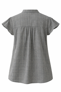 Blusa de Mujer con Estampado Floral, Tejida, 100% Algodón, Manga Corta, Estilo Casual, Holgada, Ligera, para Verano - Product Image 4