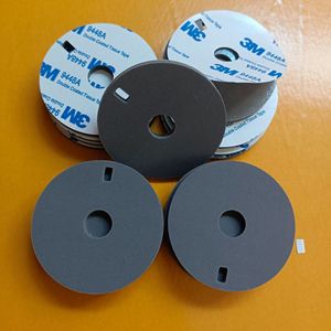 Tampon en feutre rond en mousse de silicone gris pour meubles 50x10x5 Antidérapant Résistant à la chaleur Auto-adhésif - Product Image 1