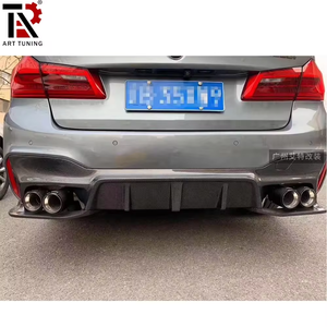Diffuseur de pare-chocs arrière en fibre de carbone style 3D pour <span class=keywords><strong>BMW</strong></span> Série 5 G30 <span class=keywords><strong>M</strong></span> Sport <span class=keywords><strong>F90</strong></span> M5 2017 et plus - Product Image 2