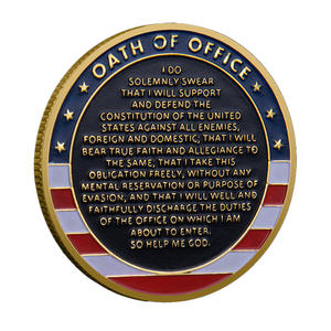 Moneta Commemorativa in Metallo Intagliato su Due Lati, Tema '<span class=keywords><strong>Giuramento</strong></span> di Ufficio', Moneta Souvenir da Collezione 'Prima Saluto' - Product Image 3