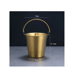 Seau à champagne et à glace en acier inoxydable plaqué or de luxe, avec poignée en forme de cerf, vente directe usine - Product Image 5