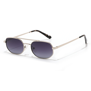 Pilot Sunglasses Rectangle Full Rim Gold Frame Green Lens UV400 Protection Unisex Adult - Product Image 4