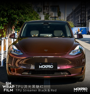 Film de protection de peinture pour voitures en TPU super hydrophobe, couleur PPF, anti-rayures, auto-réparateur, noir fluide et rouge envoûtant - Product Image 3