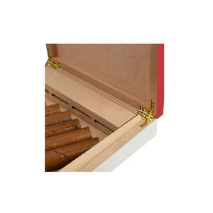 Humidor à cigares en bois classique avec logo personnalisé DS, fait main, style américain, finition brillante de haute qualité - Product Image 4