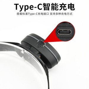 Lampe frontale Skywolfeye Mini COB 2000 mAh rechargeable, lumière blanche, jaune et rouge, pour activités de plein air, cyclisme, course à pied, charge Type C - Product Image 3