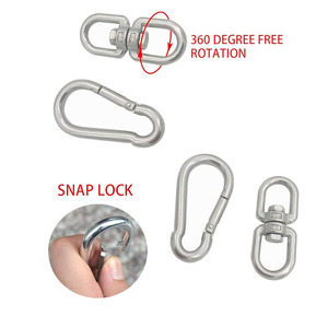 Nhiệm vụ nặng nề 304 thép không gỉ xoay vòng đôi đã kết thúc xoay mắt Hooks cho web cây đu - Product Image 3